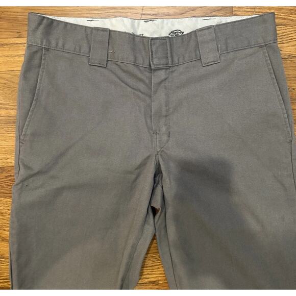 Dickies Work Pants Grey 33x32 Flex Slim Taper - Picture 3 of 8